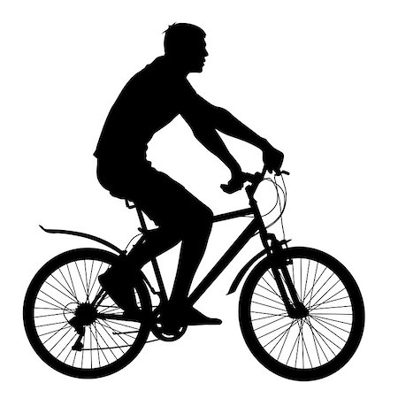 simsearch:400-05188041,k - Silhouette of a cyclist male.  vector illustration. Stockbilder - Microstock & Abonnement, Bildnummer: 400-08755176