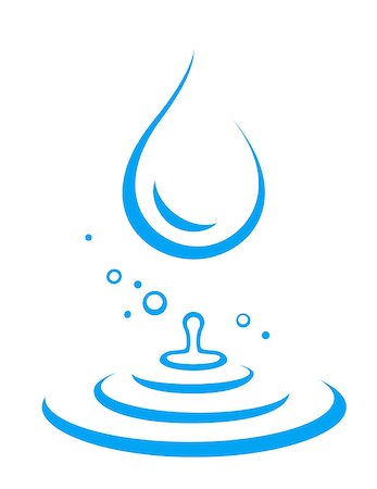 blue water droplet and splash with wave Stock Photo - Budget Royalty-Free & Subscription, Code: 400-08755205