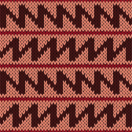 simsearch:400-08755020,k - Abstract knitting ornamental seamless vector pattern with zigzag lines as a knitted fabric texture in warm colors Stockbilder - Microstock & Abonnement, Bildnummer: 400-08755368