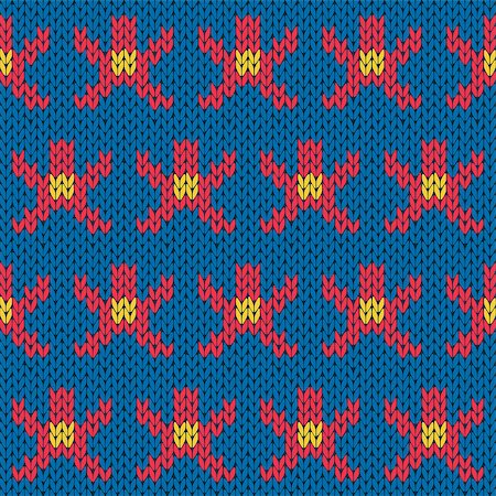 simsearch:400-08755020,k - Abstract knitting ornamental seamless vector pattern with geometric color figures over blue as a knitted fabric texture Stockbilder - Microstock & Abonnement, Bildnummer: 400-08755376
