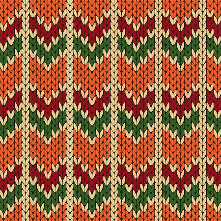 plaid christmas - Abstract knitting ornamental seamless ethnic vector pattern with zigzag geometric figures as a knitted fabric texture in warm colors Stock Photo - Budget Royalty-Free & Subscription, Code: 400-08755378