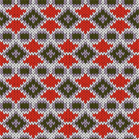 simsearch:400-08755020,k - Ornate seamless knitting ornamental vector pattern in warm colors as a knitted fabric texture Stockbilder - Microstock & Abonnement, Bildnummer: 400-08755638