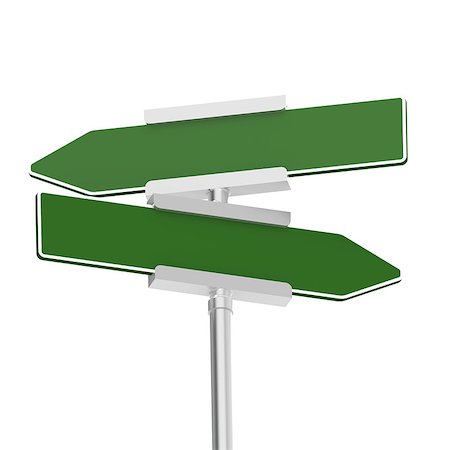 simsearch:400-07326303,k - Green signboard with metal pole, isolated with white background image with hi-res rendered artwork that could be used for any graphic design. Foto de stock - Super Valor sin royalties y Suscripción, Código: 400-08755699