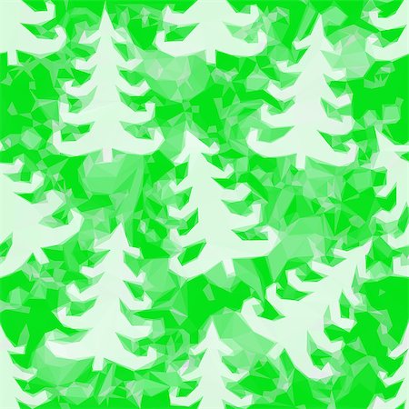 simsearch:400-04774134,k - Green Pattern with Fir Trees Silhouettes, Low Poly Background. Vector Stock Photo - Budget Royalty-Free & Subscription, Code: 400-08755801