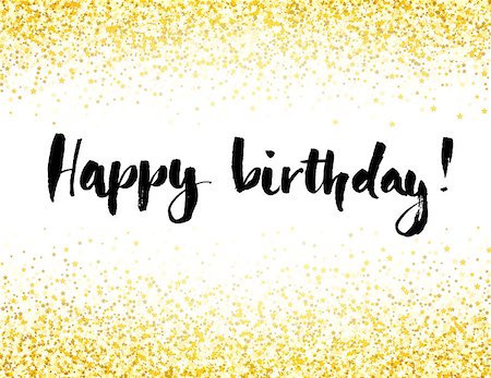 simsearch:400-09089937,k - Birthday card with letterin and gold glitter background. Vector illustration. Stock Photo - Budget Royalty-Free & Subscription, Code: 400-08755955