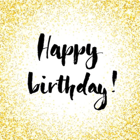 simsearch:400-09089937,k - Birthday card with letterin and gold glitter background. Vector illustration. Stock Photo - Budget Royalty-Free & Subscription, Code: 400-08755957