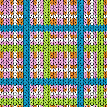 simsearch:400-08754191,k - Knitting checkered seamless vector pattern with perpendicular lines as a woollen plaid or a knitted fabric texture in various colors Stockbilder - Microstock & Abonnement, Bildnummer: 400-08756151