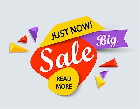 simsearch:400-07169053,k - Just now sale banner. Sale and discounts. Vector illustration. Stockbilder - Microstock & Abonnement, Bildnummer: 400-08759145