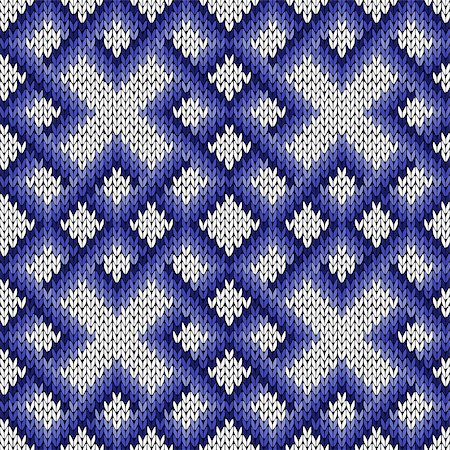 simsearch:400-08754191,k - Abstract knitting ornamental seamless vector pattern as a knitted fabric texture in blue and white colors Stockbilder - Microstock & Abonnement, Bildnummer: 400-08759877