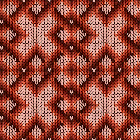 simsearch:400-08754191,k - Abstract knitting ornamental seamless vector pattern as a knitted fabric texture in red, brown and pink colors Stockbilder - Microstock & Abonnement, Bildnummer: 400-08759878