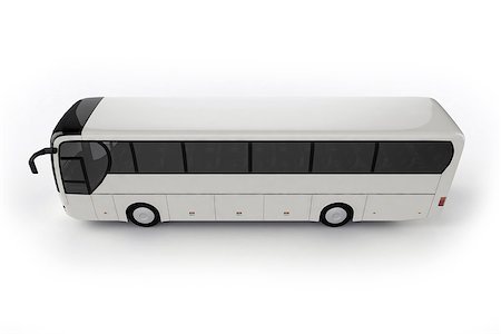 Top View - Bus Mock Up on White Background, 3D Illustration Stock Photo - Budget Royalty-Free & Subscription, Code: 400-08750111