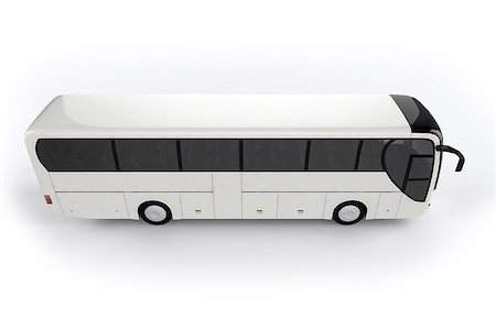 Top View - Bus Mock Up on White Background, 3D Illustration Photographie de stock - Aubaine LD & Abonnement, Code: 400-08750112