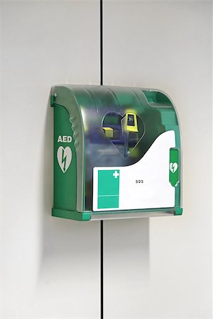 first responder - Automated External Defibrillator Emergency Device at Wall Stock Photo - Budget Royalty-Free & Subscription, Code: 400-08750158