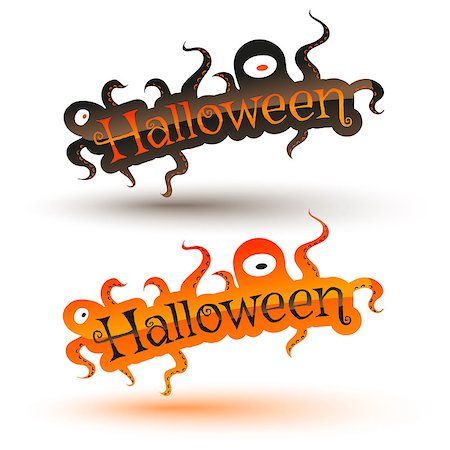 simsearch:400-09052600,k - Vector set banners for Halloween with monsters Stock Photo - Budget Royalty-Free & Subscription, Code: 400-08750184