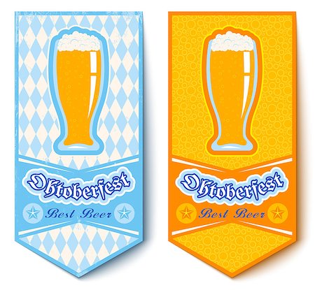 simsearch:400-08336450,k - Vector set banners for Oktoberfest with beers Stock Photo - Budget Royalty-Free & Subscription, Code: 400-08750195