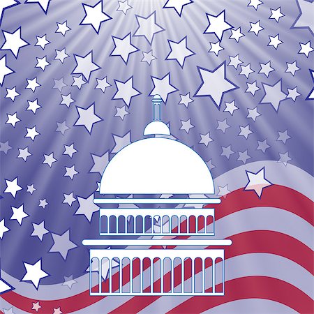 simsearch:400-04758289,k - Caritol White Silhouette on American Flag Background Fotografie stock - Microstock e Abbonamento, Codice: 400-08750391