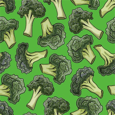 egnismoore (artist) - Broccoli hand drawn vector seamless pattern. Vegetable engraved style illustration. Isolated Broccoli background. Detailed vegetarian food drawing. Farm market product. Photographie de stock - Aubaine LD & Abonnement, Code: 400-08750671