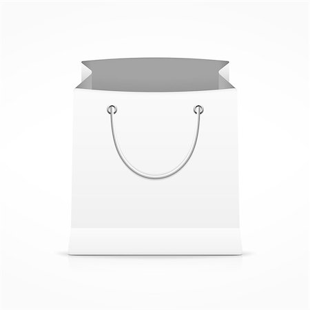 recycling fashion - White shopping bag on white background, vector eps10 illustration Stock Photo - Budget Royalty-Free & Subscription, Code: 400-08750920