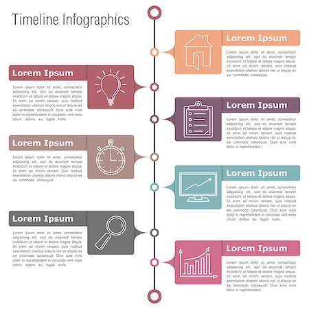 simsearch:400-08225044,k - Timeline infographics design template, vector eps10 illustration Foto de stock - Super Valor sin royalties y Suscripción, Código: 400-08750921