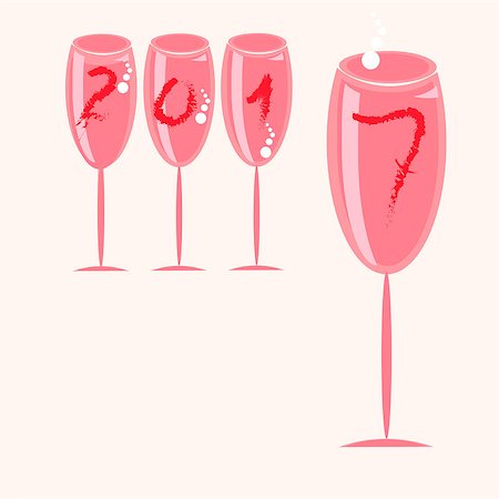 phantom1311 (artist) - wine glasses of various sizes with bubbles inside Stock Photo - Budget Royalty-Free & Subscription, Code: 400-08751493