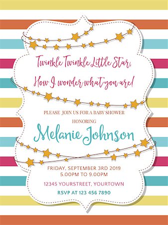 simsearch:400-06060645,k - Lovely baby shower card, vector format Stock Photo - Budget Royalty-Free & Subscription, Code: 400-08752416