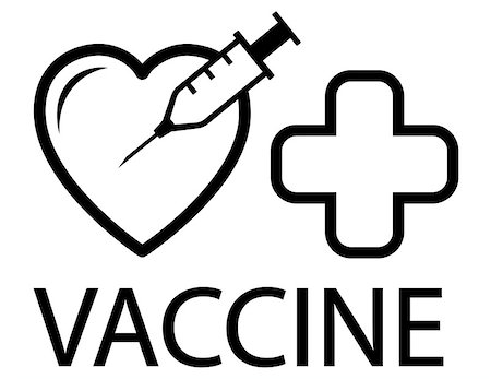 vaccine concept icon with heart and syringe silhouette Stock Photo - Budget Royalty-Free & Subscription, Code: 400-08752466