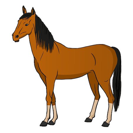 simsearch:400-05216685,k - Vector illustration horse isolated on a white background. Stock Photo - Budget Royalty-Free & Subscription, Code: 400-08752823