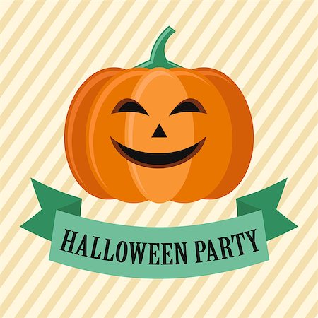 Halloween Party banner with a funny pumpkin Stockbilder - Microstock & Abonnement, Bildnummer: 400-08752885