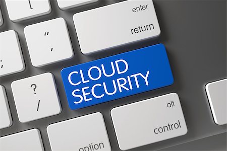 simsearch:400-08887848,k - Cloud Security Concept: Aluminum Keyboard with Cloud Security, Selected Focus on Blue Enter Button. 3D Illustration. Stock Photo - Budget Royalty-Free & Subscription, Code: 400-08752987