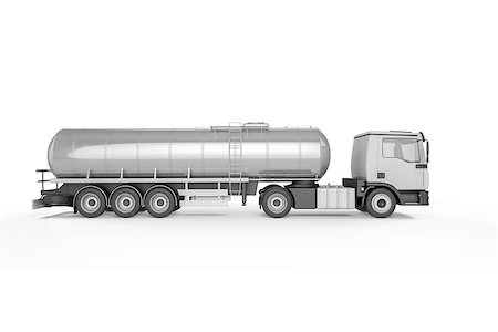 simsearch:400-07677926,k - Big Tanker Truck isolated on white background. Mock up - 3D illustration Stockbilder - Microstock & Abonnement, Bildnummer: 400-08753036