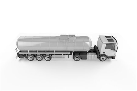 simsearch:400-07677926,k - Big Tanker Truck isolated on white background. Mock up - 3D illustration Stockbilder - Microstock & Abonnement, Bildnummer: 400-08753038