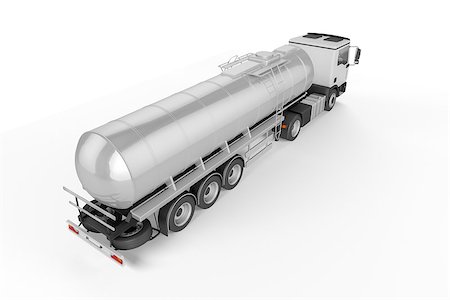 simsearch:400-07677926,k - Big Tanker Truck isolated on white background. Mock up - 3D illustration Stockbilder - Microstock & Abonnement, Bildnummer: 400-08753039