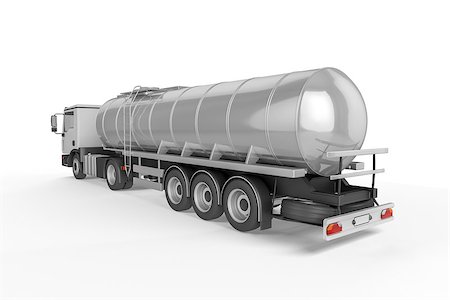 simsearch:400-07677926,k - Big Tanker Truck isolated on white background. Mock up - 3D illustration Stockbilder - Microstock & Abonnement, Bildnummer: 400-08753033