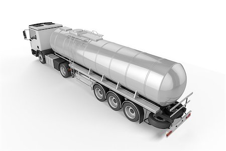 simsearch:400-07677926,k - Big Tanker Truck isolated on white background. Mock up - 3D illustration Stockbilder - Microstock & Abonnement, Bildnummer: 400-08753040