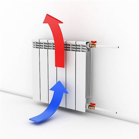 simsearch:400-05721873,k - Radiator. Directional arrows Convention blue - cold, red - hot 3d render Stock Photo - Budget Royalty-Free & Subscription, Code: 400-08753472