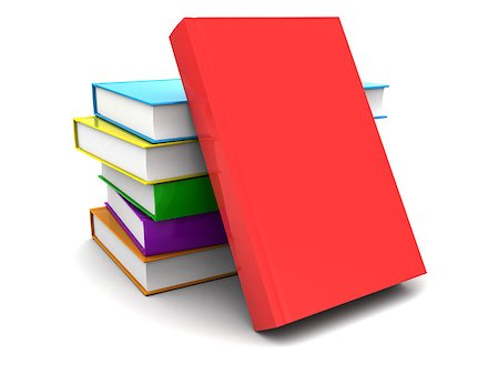 simsearch:400-03923096,k - 3d illustration of colorful books stack, over white background Stock Photo - Budget Royalty-Free & Subscription, Code: 400-08753626