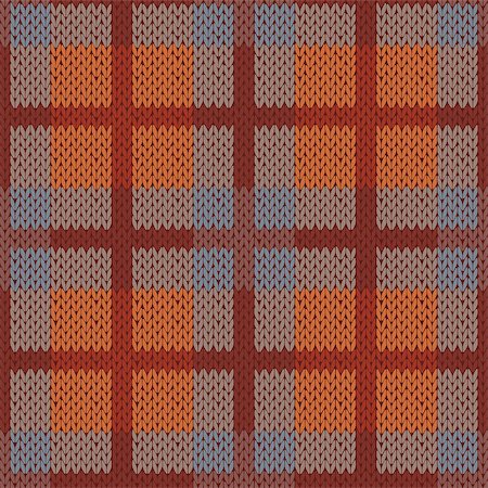 simsearch:400-08755020,k - Seamless vector pattern as a woollen Celtic tartan plaid or a knitted fabric mainly in brown hues Stockbilder - Microstock & Abonnement, Bildnummer: 400-08753734