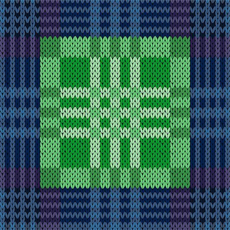 simsearch:400-08755020,k - Seamless vector pattern as a woollen Celtic tartan plaid or a knitted fabric in dark blue and green colors Stockbilder - Microstock & Abonnement, Bildnummer: 400-08753733