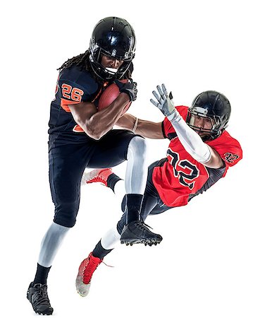 simsearch:400-08787080,k - two american football players men studio isolated on white background Foto de stock - Super Valor sin royalties y Suscripción, Código: 400-08774073