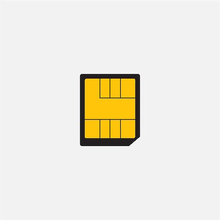 sim card - Simple web icon in vector: nano SIM card Stock Photo - Budget Royalty-Free & Subscription, Code: 400-08774219