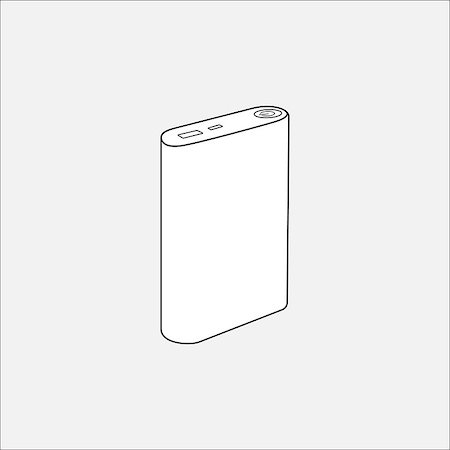 Power bank icon vector Stock Photo - Budget Royalty-Free & Subscription, Code: 400-08774221