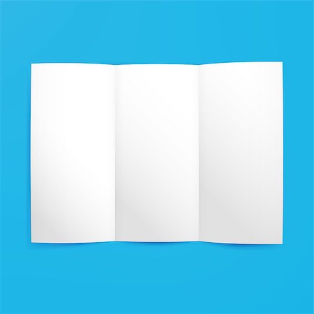 Empty Tri Fold Paper Mockup. Vector Illustration of Brand Identity Leaflet Design for Business Promotion. Stock Photo - Budget Royalty-Free & Subscription, Code: 400-08774261