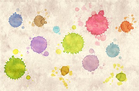 faded splatter background - Grunge background. Texture old paper with stains of milti-colored paint Stock Photo - Budget Royalty-Free & Subscription, Code: 400-08774450