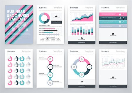 Vector set of infographics business. Template for business style, brochures, web site Stock Photo - Budget Royalty-Free & Subscription, Code: 400-08774728