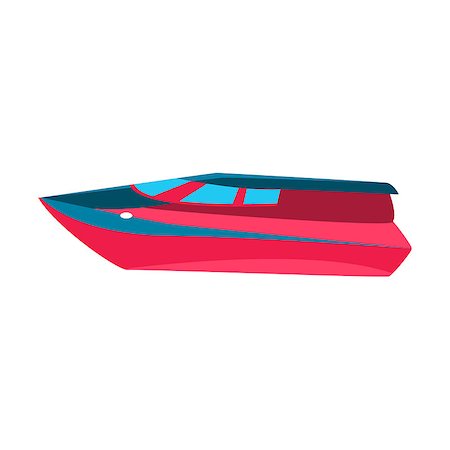 speedboat vector - Luxury Cutter Toy Boat Bright Color Icon In Simple Childish Style Isolated On White Background Stock Photo - Budget Royalty-Free & Subscription, Code: 400-08774797