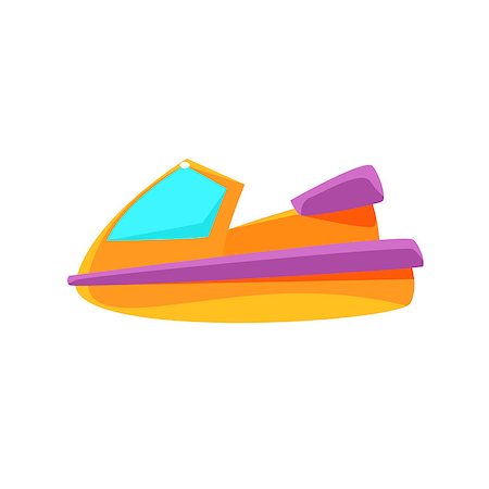 simsearch:400-08774807,k - Scooter Toy Boat Bright Color Icon In Simple Childish Style Isolated On White Background Fotografie stock - Microstock e Abbonamento, Codice: 400-08774806