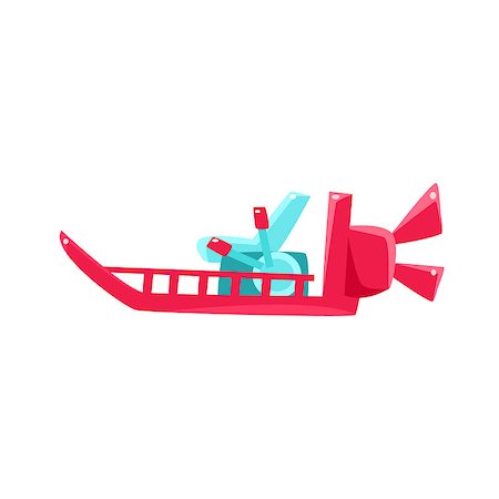 simsearch:400-08774806,k - Flat Bottom Speed Toy Boat Bright Color Icon In Simple Childish Style Isolated On White Background Stockbilder - Microstock & Abonnement, Bildnummer: 400-08774809