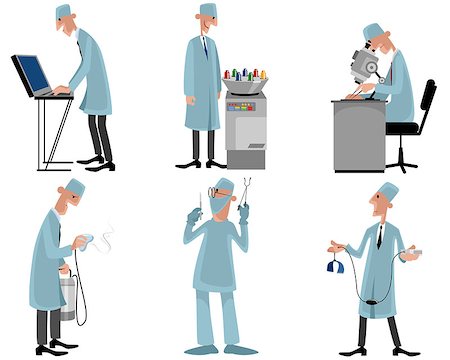 Vector illustration of a six doctors set Fotografie stock - Microstock e Abbonamento, Codice: 400-08775127