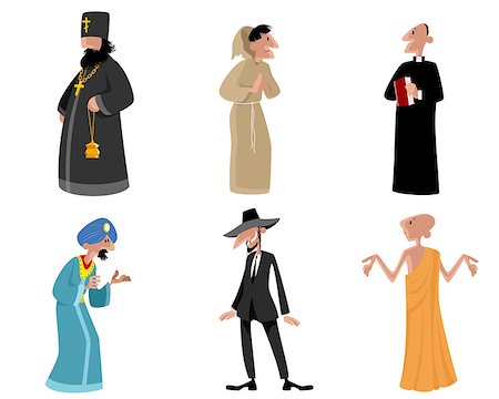 Vector illustration of a six religious figures Stock Photo - Budget Royalty-Free & Subscription, Code: 400-08775130