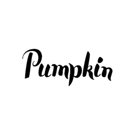 simsearch:400-09108757,k - Pumpkin Calligraphy. Vector Illustration of Ink Brush Calligraphy Isolated over White Background. Hand Drawn Cursive Text. Stock Photo - Budget Royalty-Free & Subscription, Code: 400-08775699